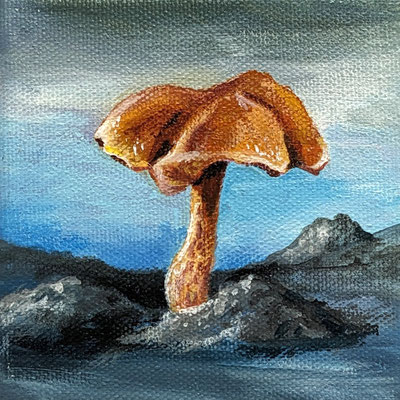 Küstenpilz (Leinwand, 10x10cm)