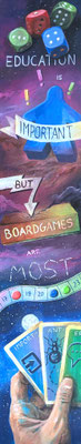 Boardgames are importanter! (Leinwand, 20x100cm)