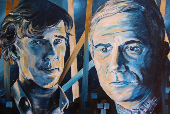 Sherlock und Watson (40x60cm)