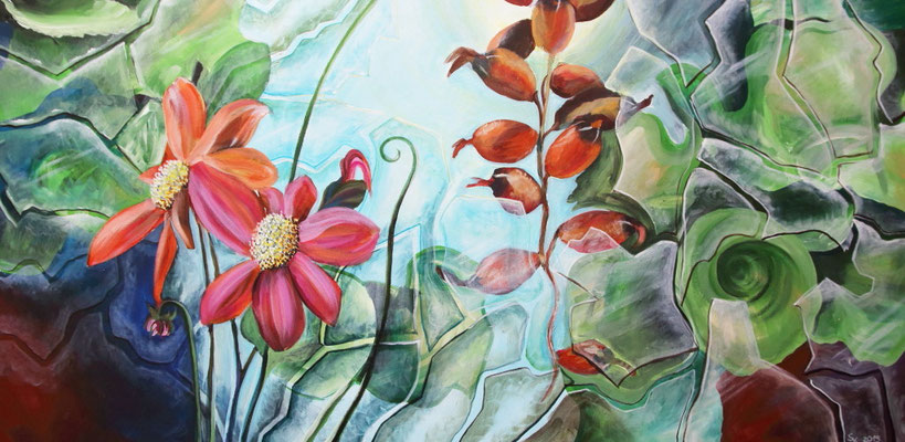 Eisblumen (Leinwand, 50x100cm)