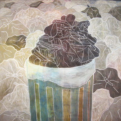 Life_162.0×162.0cm_麻紙　水干絵具　岩絵具　パステル_2008
