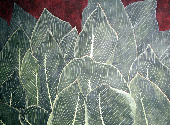 立_91.0×116.7cm_麻紙　水干絵具　岩絵具_2007