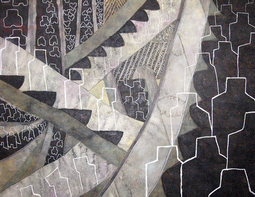 System180.0×227.0cm_高知麻紙　水干絵具　岩絵具　黒箔　パステル_2008