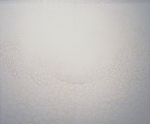 Whirlpool of rice_153.0×184.0cm_鳥の子紙　パール顔料　鉛筆_2012