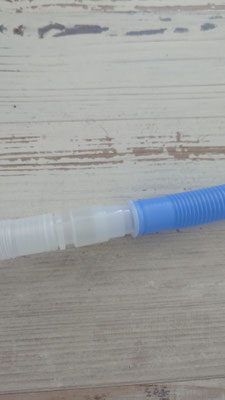 Blauw verlengen naar witte slang
