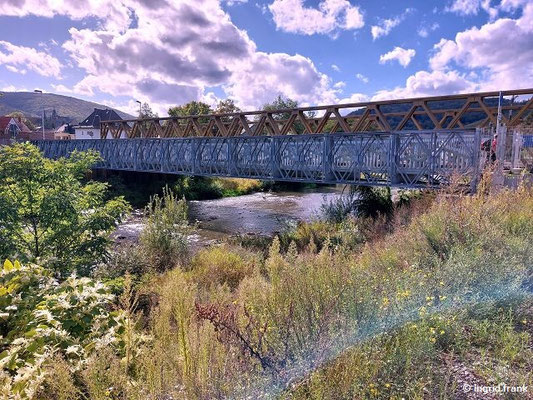 Ersatzbrücke, Blick ahraufwärts