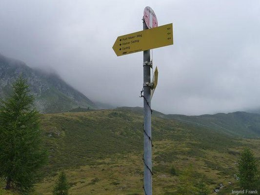 Untere melenböden, Abzweigung zum Sadnig