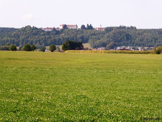 Blick zurück auf Schloss Zeil