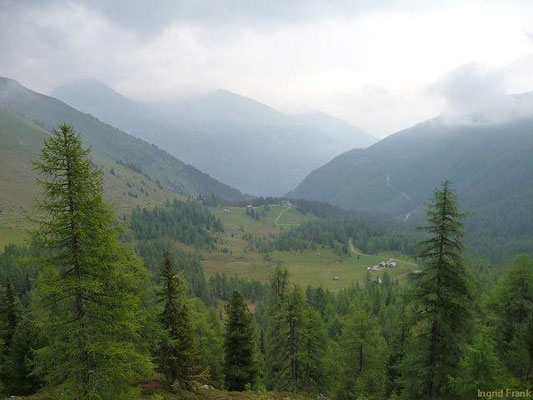 Blick von der Wallner Hütte zum Fraganter Schutzhaus