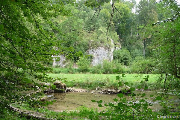 Blick auf die Schmeie, nörlicher Nebenfluss der Donau