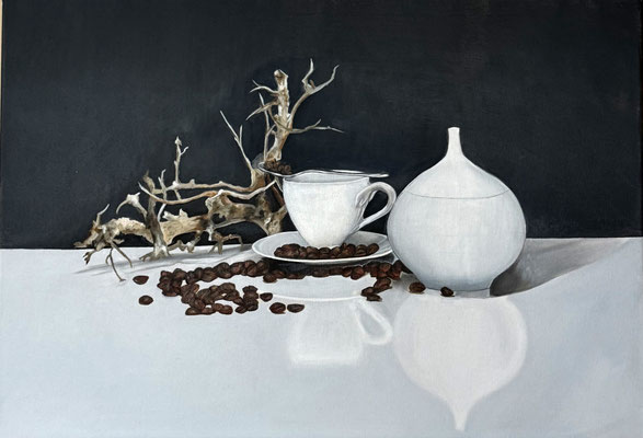 Kaffee, Öl auf Leinwand, Keilrahmen: 70 x 50 cm, 390,- €