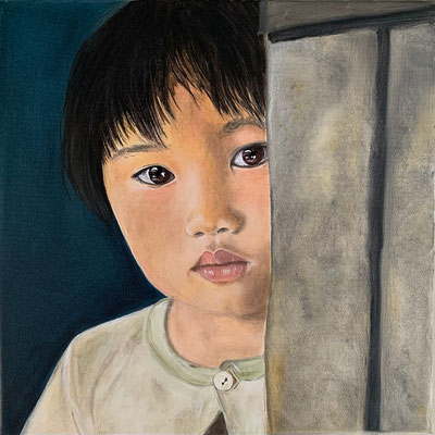 DINH (der Friedliche), Öl auf Leinwand  Keilrahmen: 40 x 40 cm (Vorlage Pinterest), 240,- €
