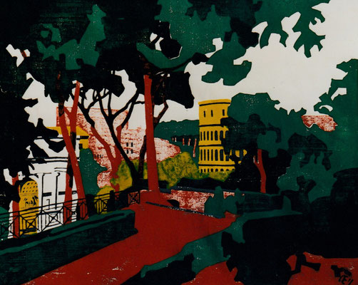Velia, Otto Eberhardt, 2001, Holzschnitt, Papier, 64,5x52cm, ID1273