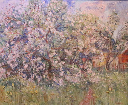 Bloom Appel Trees, Alexandr Zlatkin, , Öl, Leinwand, 60x50, ID1334