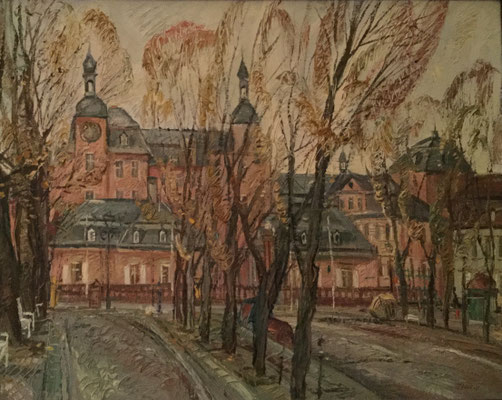 Schlossplatz und Schloss, Alexandr Zlatkin, undatiert, Öl, Leinwand, cm, ID1492