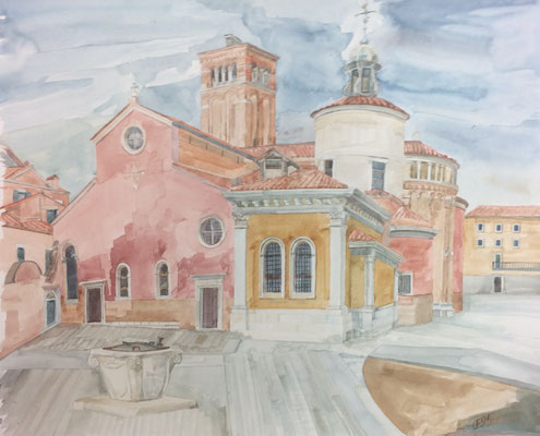 S. Giacomo dell'Orio, Otto Eberhardt, 1995, Aquarell, Papier, 54x45cm, ID1560