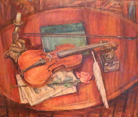 Violin, Alexandr Zlatkin, , Öl, Leinwand, 70x60, ID1116