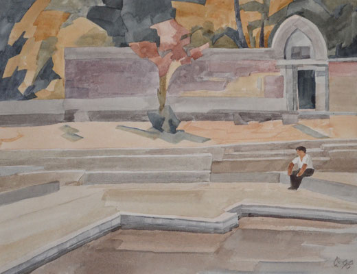 Mount Abu, Otto Eberhardt, 1998, Aquarell, Papier, 23,5x30,5cm, ID1083