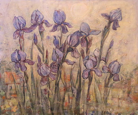 Irises, Alexandr Zlatkin, , Öl, Leinwand, 69x57, ID1115