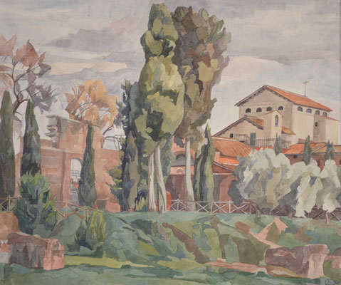 Landschaft 18, Otto Eberhardt, fehlt, Aquarell, Papier, cm, ID1426