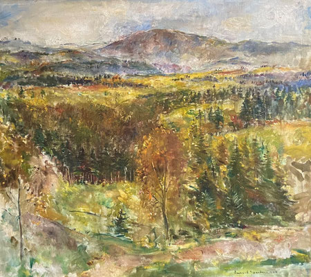 Schwarzwaldlandschaft, Schauinsland, Bernard Gaertner, 1936, Öl, Leinwand, 79x69cm, ID1622
