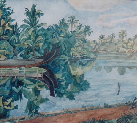 Kallasseril, Backwaters III, Otto Eberhardt, 2002, Aquarell, Papier, 56x64cm, ID1079
