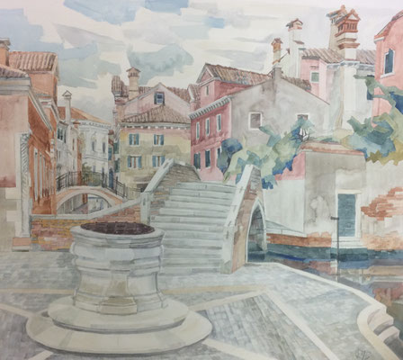 Campo S. Boldo, Otto Eberhardt, 1996, Aquarell, Papier, 48x42cm, ID1562