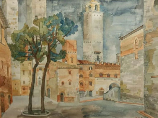 San Gimignano VII, Otto Eberhardt, ?, Aquarell, Papier, cm, ID1459