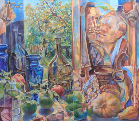 The Birth of the Poem, Vladimir Skripnik, 2015, Tempera, Leinwand, 70x80cm, ID1006