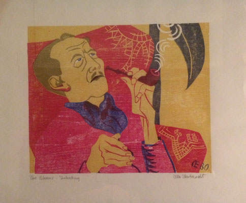 Mr. Lebeau, Otto Eberhardt, 1980, Holzschnitt, Papier, , ID1191