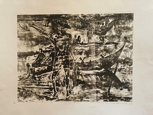 Fishermen II, Shihab Vaippipadath, 2001, , Papier, 56x48cm, ID1731