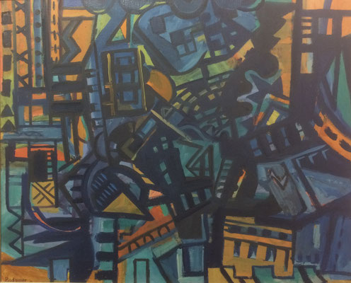 Abstrakt 1, Heinz Bodamer, check, Öl, Leinwand, , ID1286