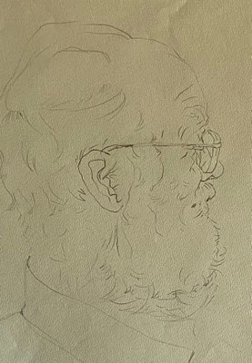 Otto Eberhardt, Shihab Vaippipadath, undatiert, Zeichnung, Papier, 24x31cm, ID1737
