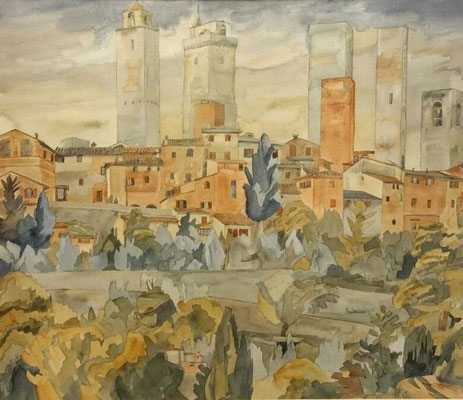 San Gimignano I, Otto Eberhardt, ?, Aquarell, Papier, cm, ID1448