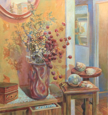 Mirror Sphere, Vladimir Skripnik, 2001, Öl, Leinwand, 56x61cm, ID1019