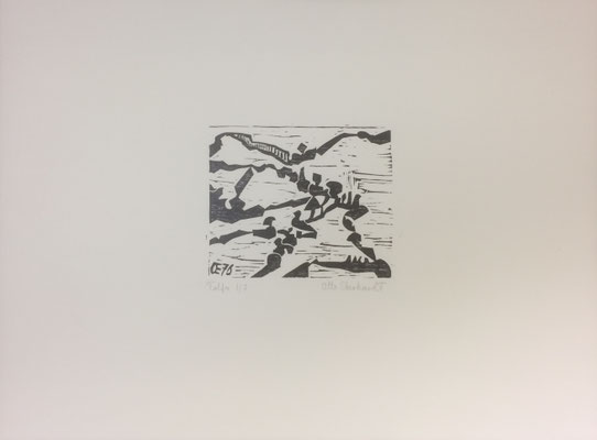 Tolfa, Otto Eberhardt, 1976, Holzschnitt, Papier, 20x16cm, ID1237