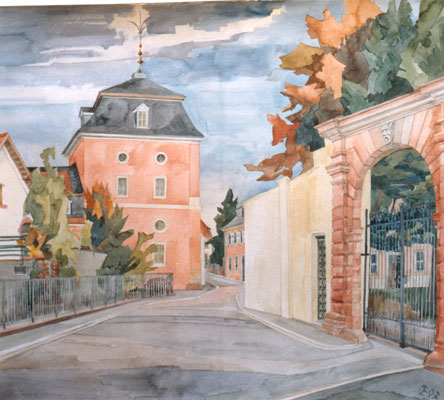 Im Blauen Loch, Otto Eberhardt, 1997, Aquarell, Papier, 60x53cm, ID1496