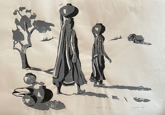 Wasser, Shihab Vaippipadath, 2001, Druck, Papier, 77x53cm, ID1727