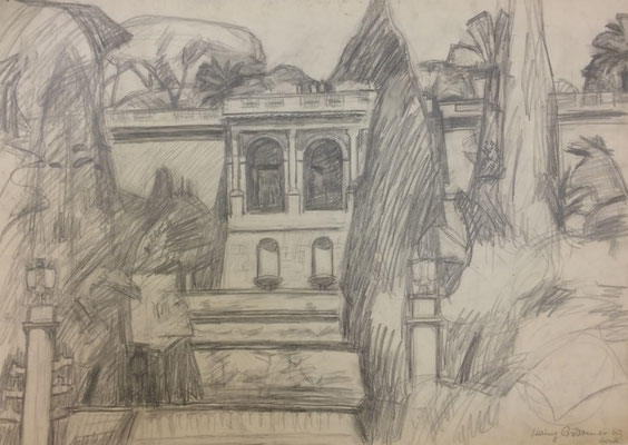 Rom, Heinz Bodamer, 1960, Zeichnung, Papier, 64x47, ID1314