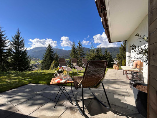 Terrasse Ferienhaus Oberwiese