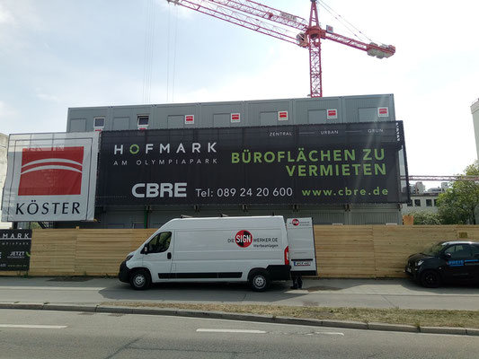 Baucontainer Banner München Moosacherstraße