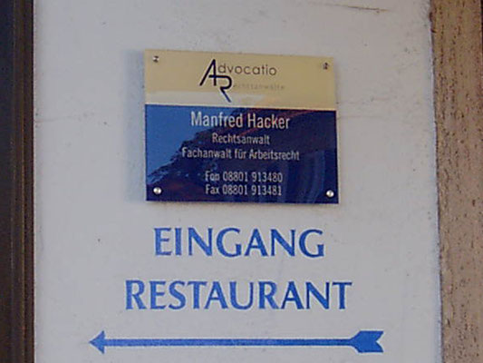 Acrylschild Rechtsanwalt