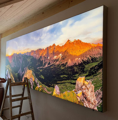 Lichtwand Schlafzimmer 3x1,2m
