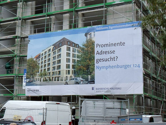 Gerüst Banner 11,5x6m München Nymphenburger