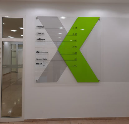 180x180cm Glas Schild