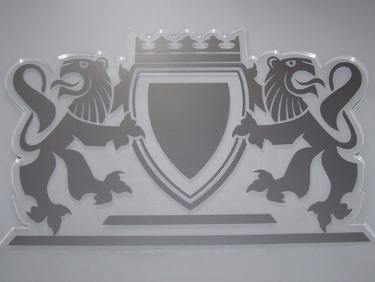 Acrylglas Logo ausgelasert