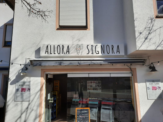 Aluminium Schild Blende mit Folienbeschriftung