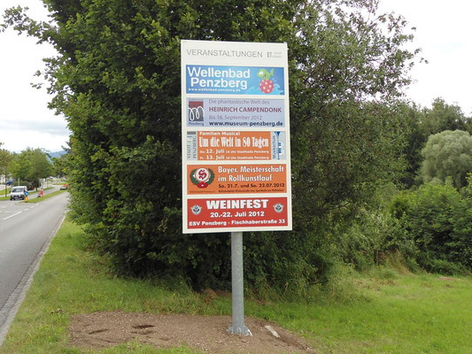 Veranstaltungstafeln Stadt Penzberg