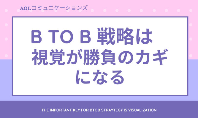 BtoB戦略は視覚が勝負のカギになる