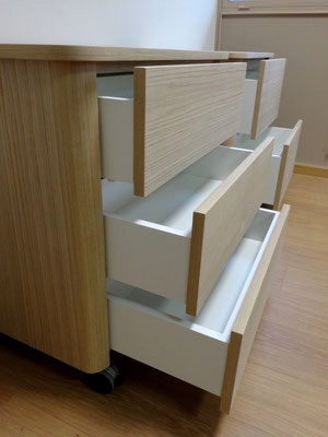 Caissons sur roulettes pour bureau